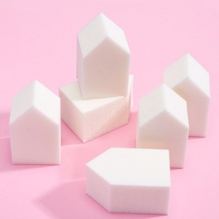 Barlin five-pointed small house powder puff disposable makeup powder puff latex material beauty tool flat powder puff