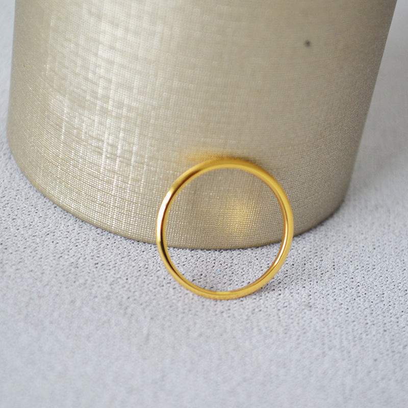 3g Weight Rings Classification 1 Piece Quantity Holiday, Daily Occasion Brass Material Solid Color Pattern Women's Gender Plating Design Simple Style, Classic Style Style Brass Plating Solid Color Rings 18