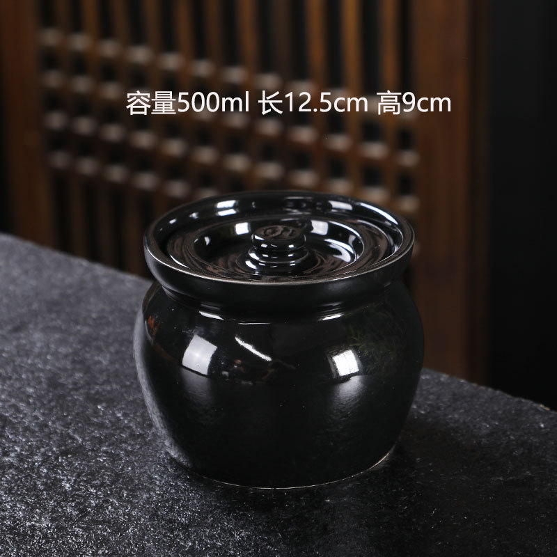 Olla guisada de azulejos - Negra