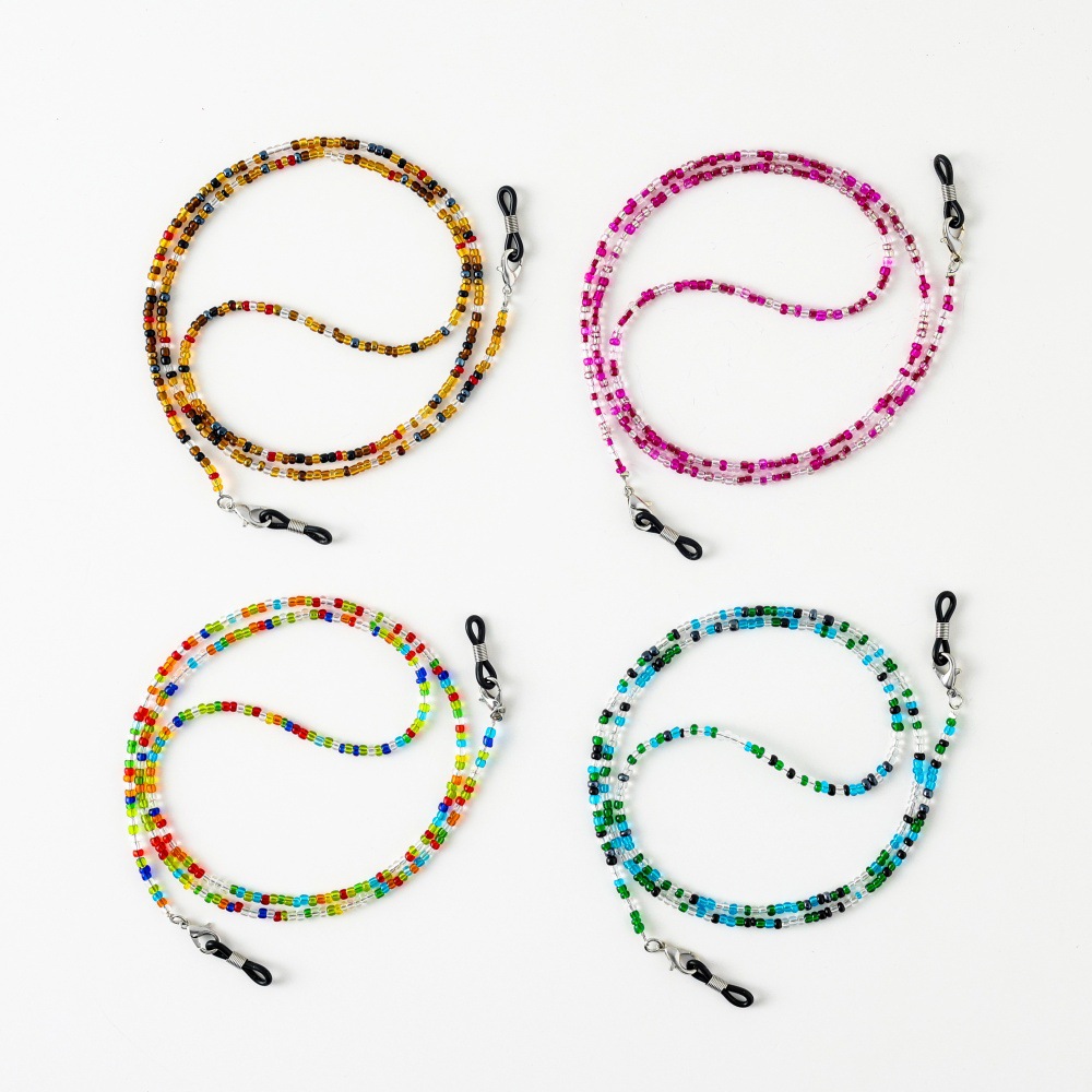 Cross-Border Popular Glass Bead Eyeglass Chain, Bohemian Fashion Sunglasses Chain with a High-End Feel