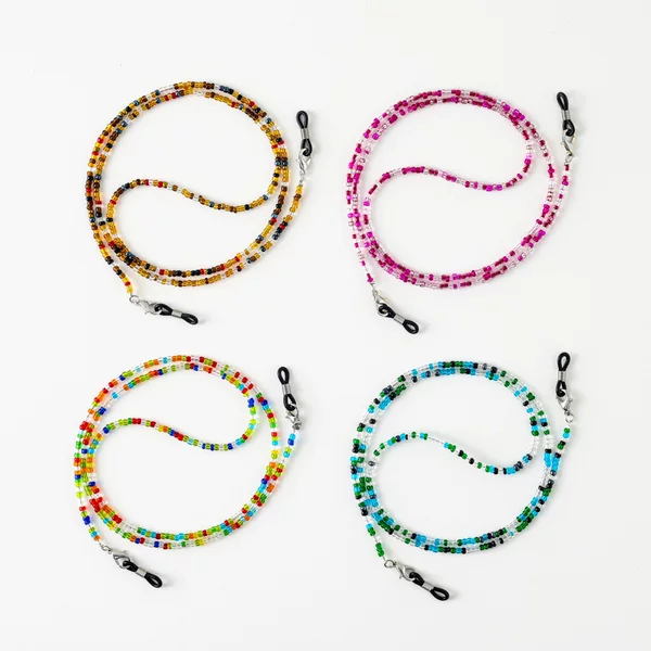 Cross-Border Popular Glass Bead Eyeglass Chain, Bohemian Fashion Sunglasses Chain with a High-End Feel