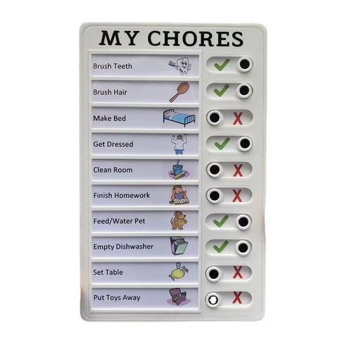 Self-discipline clock-in device for children to develop good habits plan for primary school students my chores clock-in artifact self-discipline book