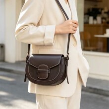 2026春款女森林系小众轻奢单肩斜挎包气质爆款抖音同款复古软皮包