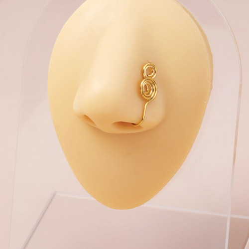 Cross-border e-commerce new style zircon nose clip, fake nose ring piercing jewelry, fashionable copper inlaid diamond personalized nose jewelry