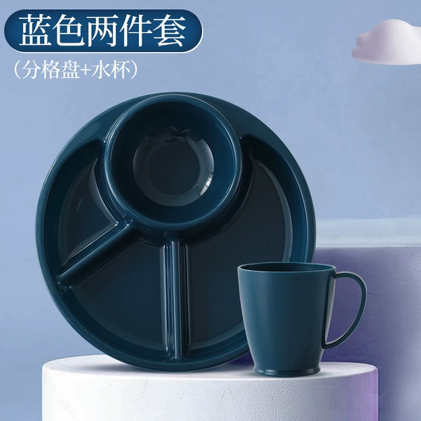 Blue Sepaled Plate+Water Cup