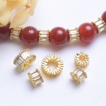 ��ɫ18K����΢���ʯ�����Ȧ�������� DIY��������������Ʒ���