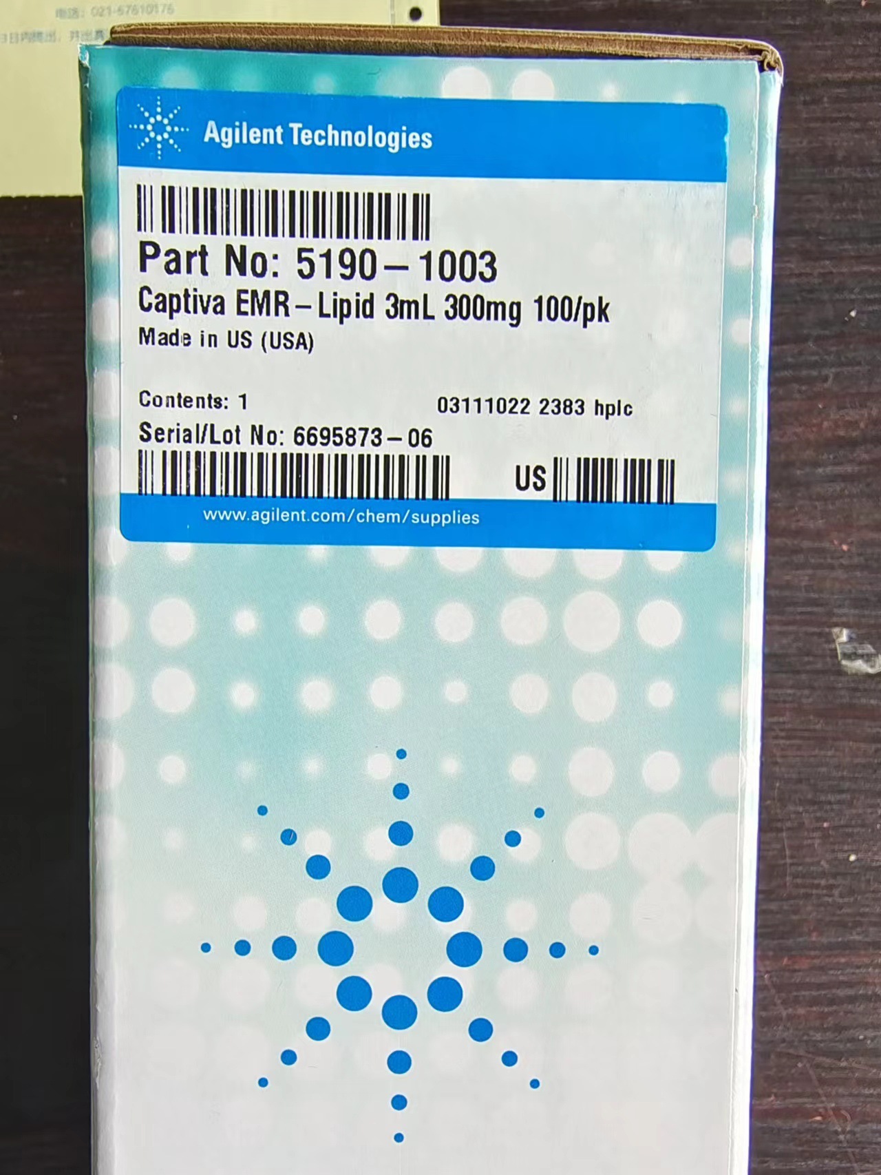 5190-1003安捷伦Agilent 3ml固相萃取小柱 100/盒