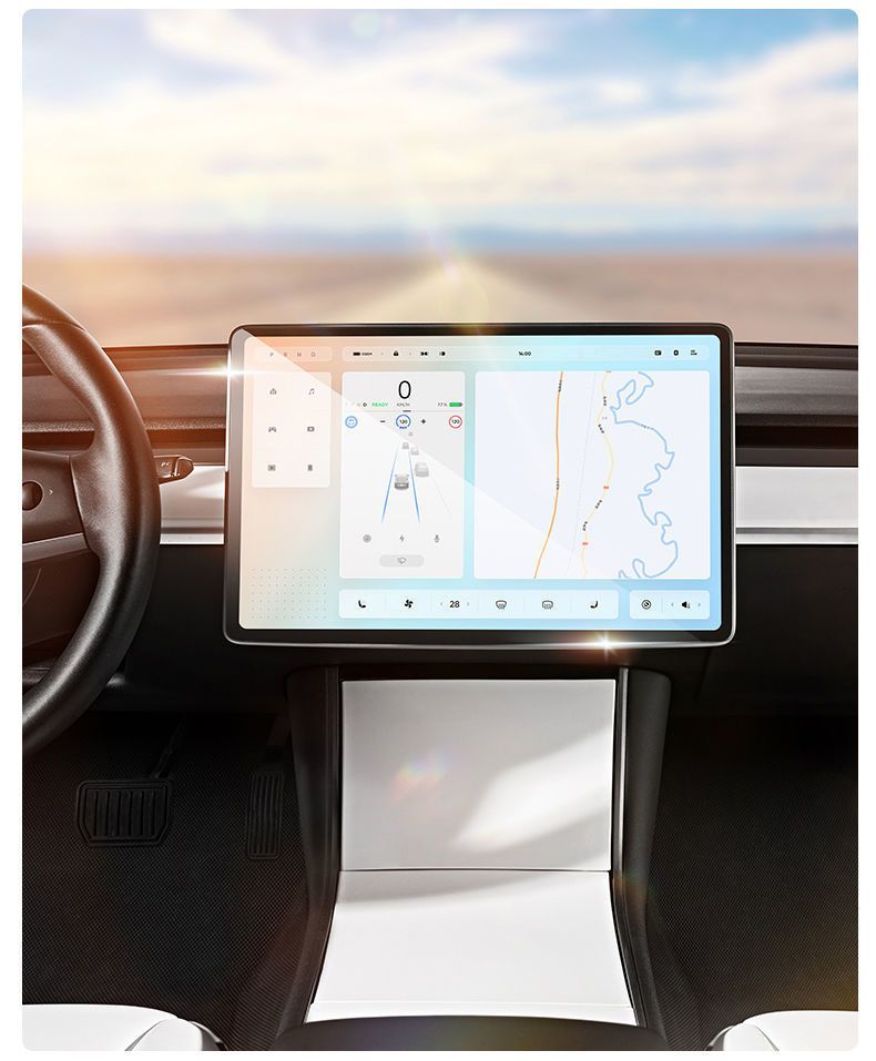 Suitable for Tesla's New Version Model 3/Y Central Control Film Screen Tempered Film Interior Navigation Modification Accessories