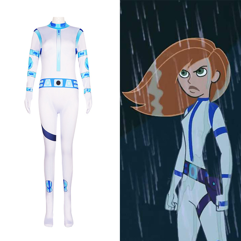 Spicy Girl cos suit Kim Cosplay suit one-piece tights Halloween role play suit sportswear for women