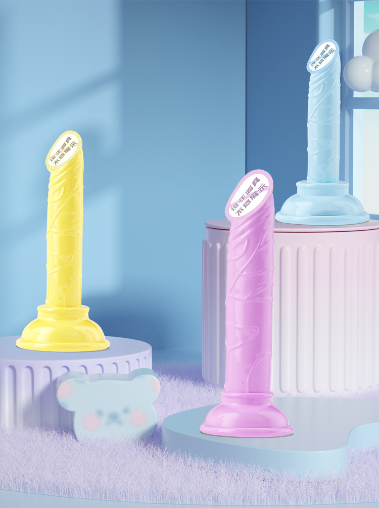 Colorful Glass Simulation Dildo, TPE Adult Toy for Women, Blue — detail image 38