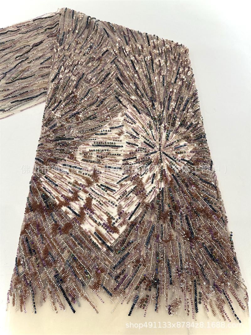 Industria pesada Gaoding serie de lujo vestido de boda de moda fiesta cena tela de ropa de bordado de perlas