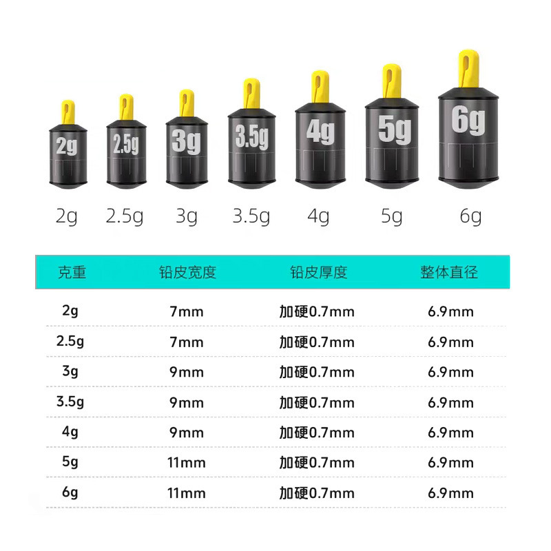 快拆铅坠可拆卸跑铅自由铅坠路滑专用铅坠防走水子线快挂咳嗽铅|undefined
