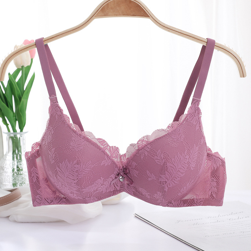 Fábrica ajustable en el sitio de damas sujetador de encaje sexy superior delgado bajo grueso reunido sobre el bra anti-caída sureste image 10