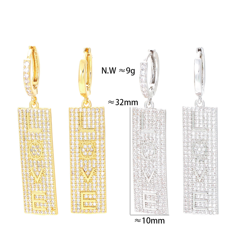 Fashion Simple Personality Long Zircon Earrings display picture 3