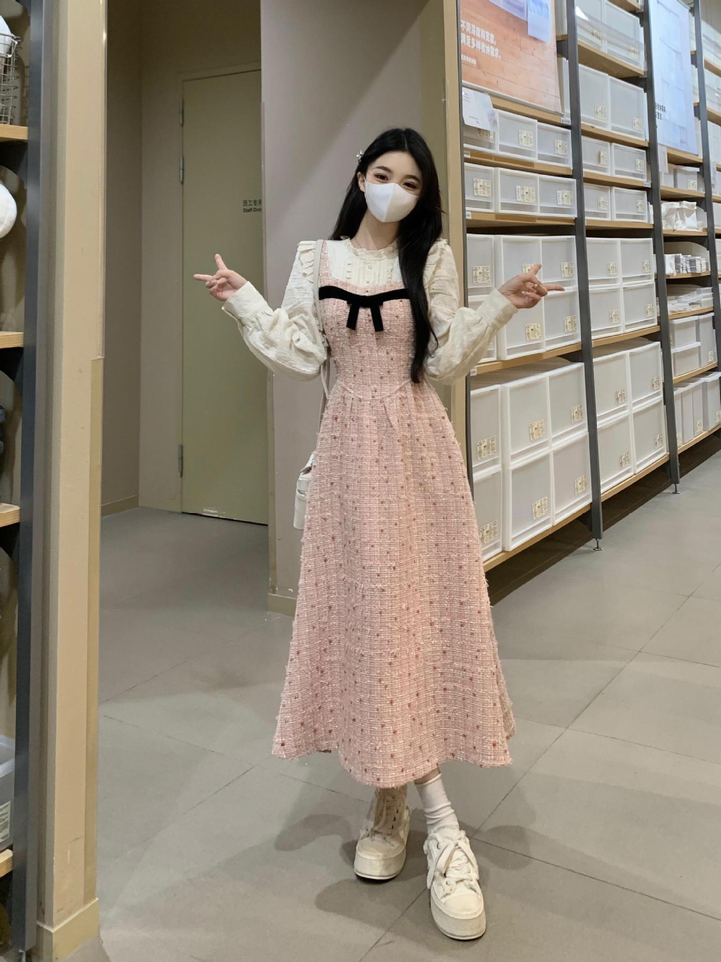  春  M-4XL 大きいサイズ ワンピース（2タイプ：ショート丈、ロング丈）