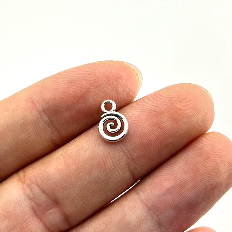 11X8Mm 0.4g Multicolor Export Zinc Alloy Jewelry Accessories Geometric Series Swirl Pendant