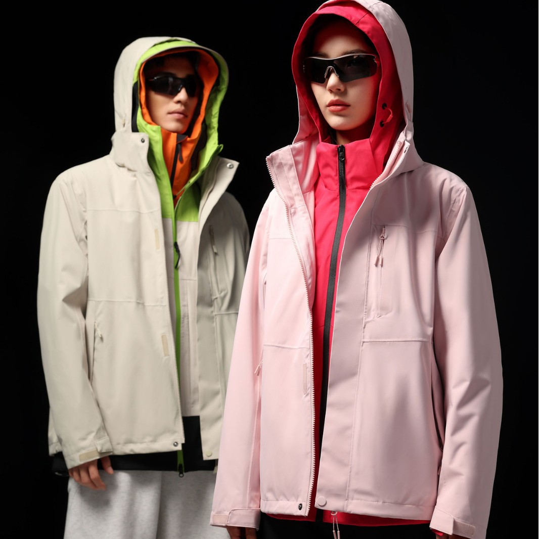 Factory Hot-Selling Solid Color Jacket, Windproof and Warm Polar Fleece Jacket, Women's Hiking Jacket, Men's Three-In-One Jacket