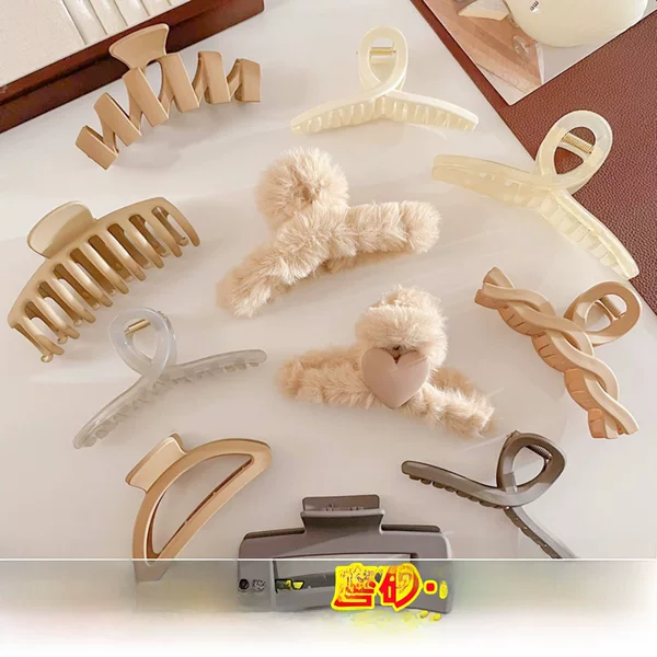 Matte Hair Clip for Large Volume Hair, High-End Hairpin, Large Claw Clip for Thick Hair, Shark Clip for Women, for Stray Hair