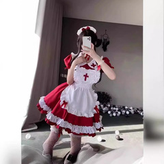 二次元日本系メイド服ソフト妹かわいい大きいサイズのメイドlolitaワンピース日常ロリータcos服