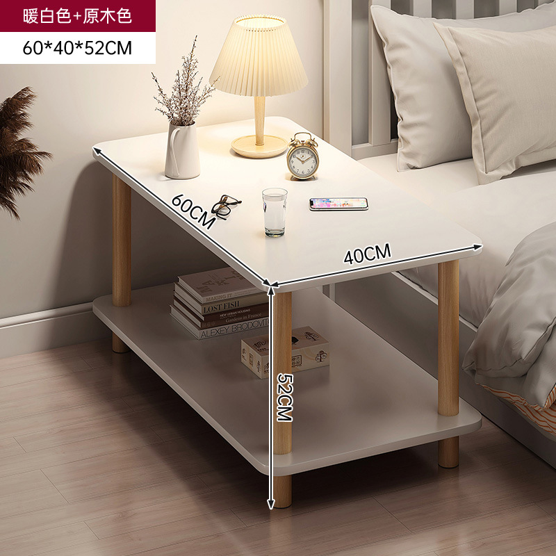 Mesa de cabecera para alquiler de habitaciones, mesa de té moderna y simple, mesa pequeña, dormitorio simple, pequeño estante de cabecera.