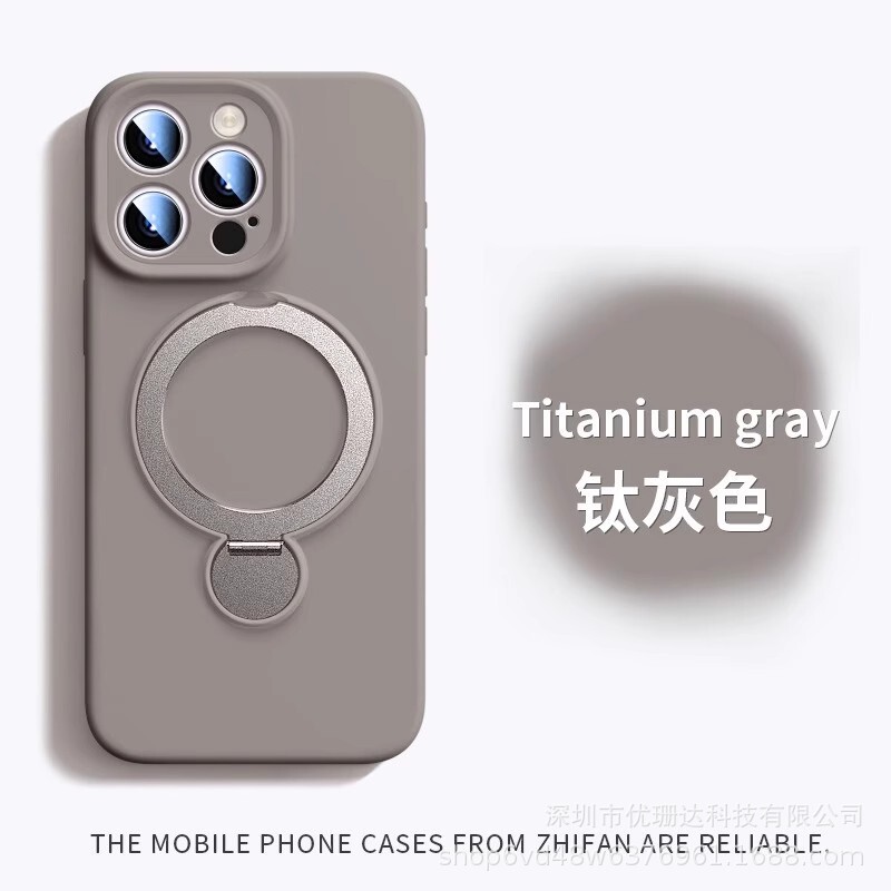 iPhone17PROMAX対応回転スタンド付き液体シリコン製スマホケース、ストラップ付き、Apple16用耐衝撃保護ケース|undefined