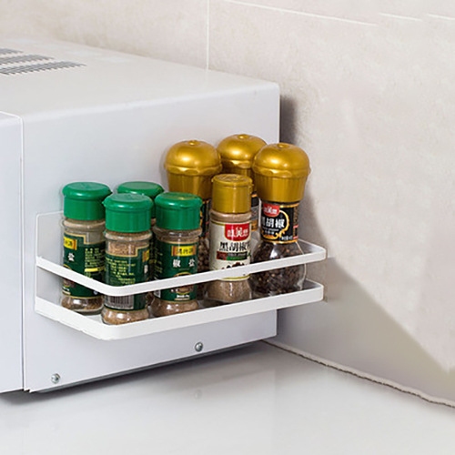 Single-layer Japanese-style magnetic refrigerator rack magnetic kitchen multi-functional iron storage rack refrigerator side wall hanging rack storage rack