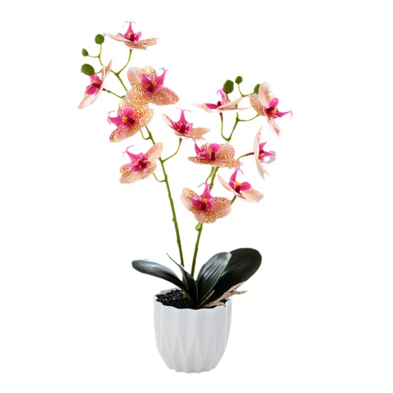 Flores falsas impresión 3D película de orquídea mariposa sensación pequeña simulación de bonsai decoración interior creativa decoración simulación de maceta