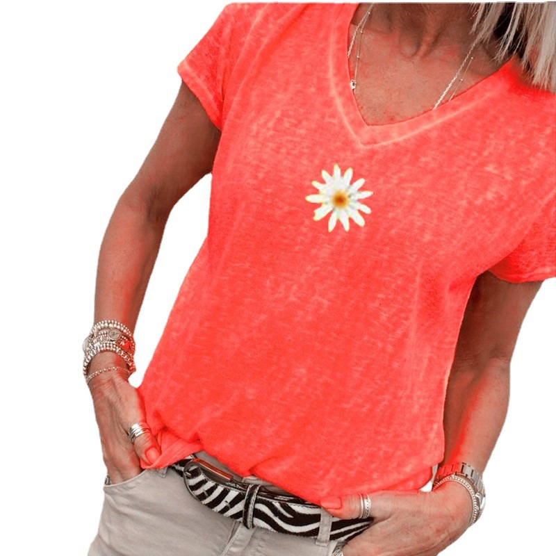 Summer knitted short sleeve T-shirt