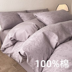60本の純綿二重糸ベッド4セット100綿ベッド用品シンプルな布団シーツ3セットのベッドカバー金4