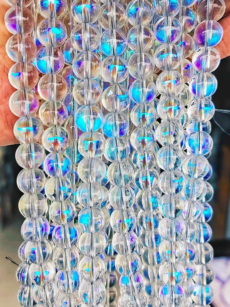Cuentas redondas de cristal de color natural al por mayor de 3mm-10mm, cuentas sueltas hechas a mano por libra, accesorios para pulseras DIY, cuentas de vidrio. image 66