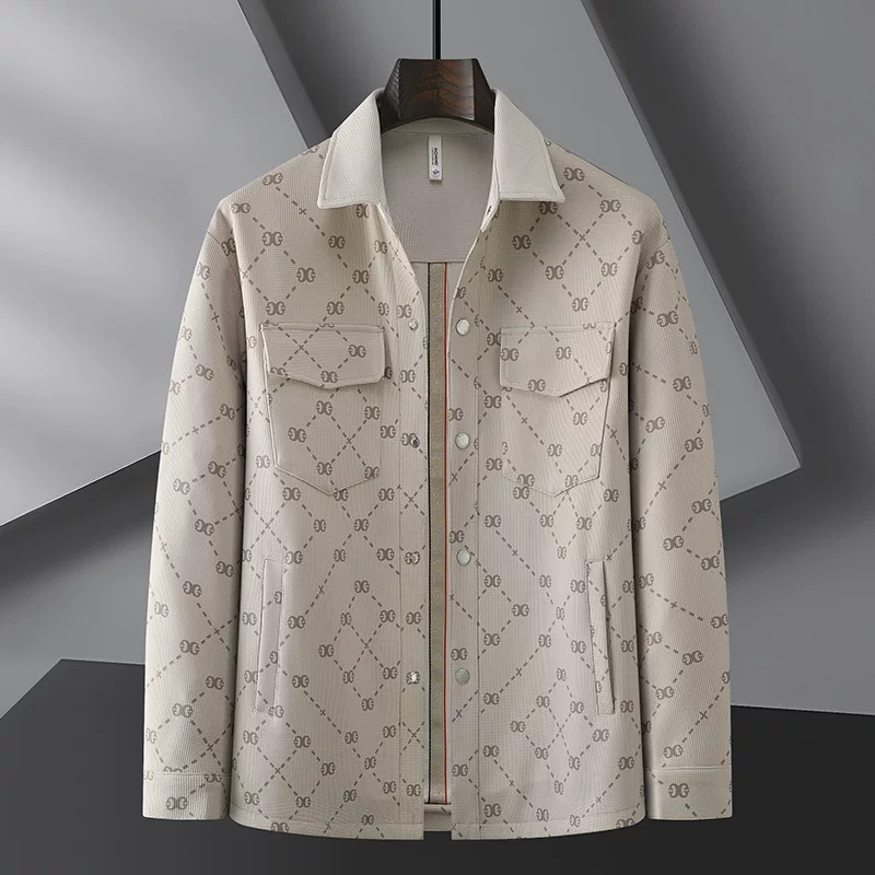 Men's spring jacket for leisure, trend of season, plus size, oversize