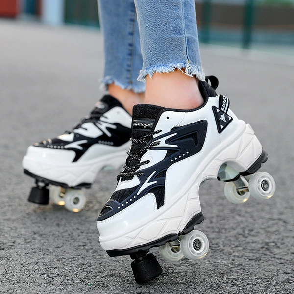 119 white and black large four-wheel retractable