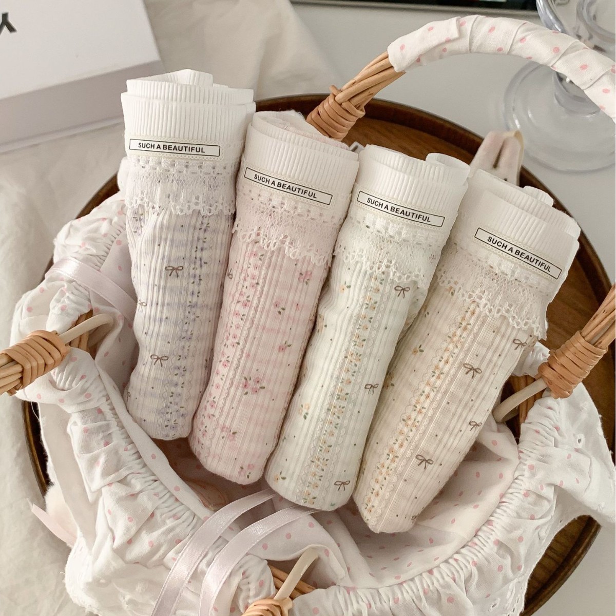 A264元气印花字母卡通纯色10A纯棉抗菌甜美可爱女士女生腰内裤