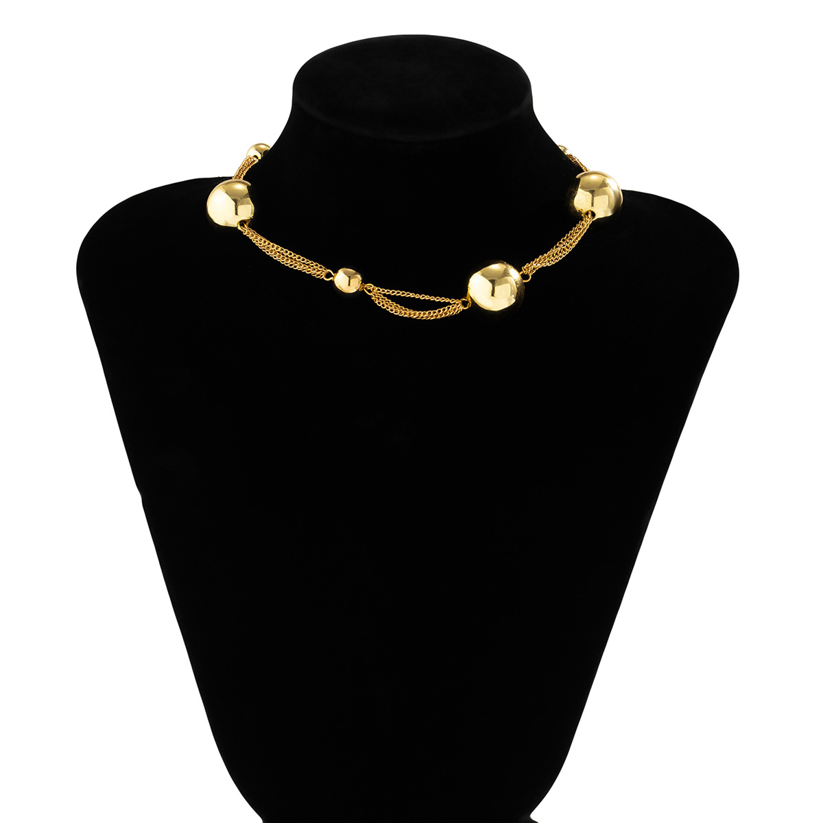 Bijoux En Gros Style Vintage Géométrique Rond Plastique Le Fer Gland Placage Collier display picture 7