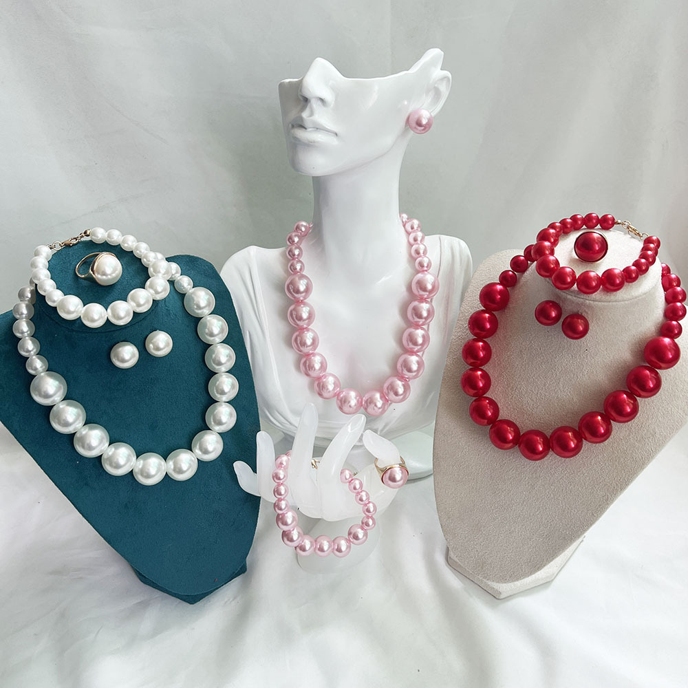Jewelry Set Classification Simple Style Classic Style Round Imitation Pearl Alloy Beaded Women's Jewelry Set