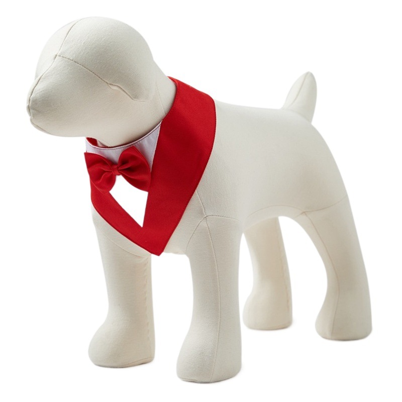 Transfronterizo nuevo traje de mascota triángulo toalla arco saliva toalla collar de mascota perro fabricante de ropa en stock