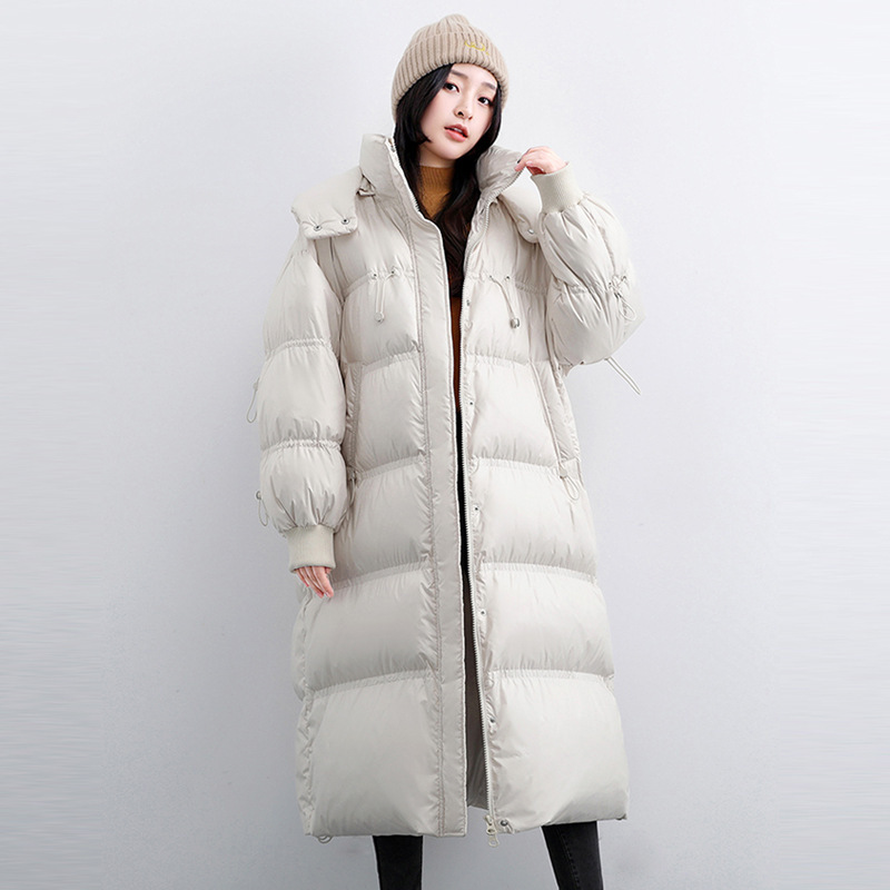 Northeast Ultra-Thick Extreme Cold down Jacket for Women 2025 Winter Over-The-Knee Long White Duck down Thickeneded Warm Coat Genuine