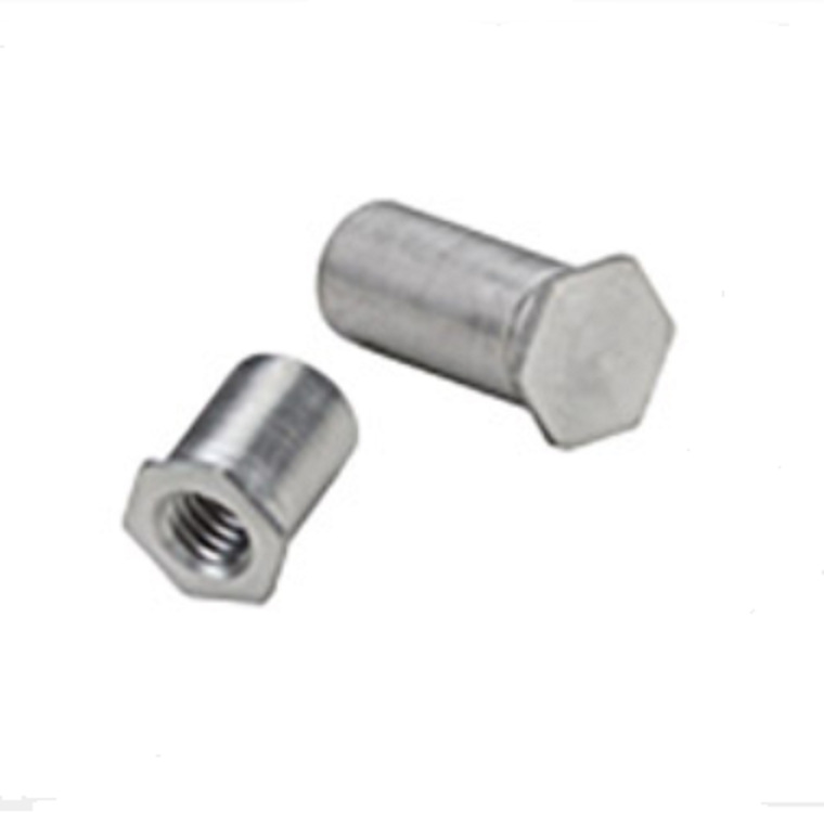 供应PEM盲孔压铆螺母柱 不锈钢螺母柱 涨铆螺母柱 六角通孔螺母柱