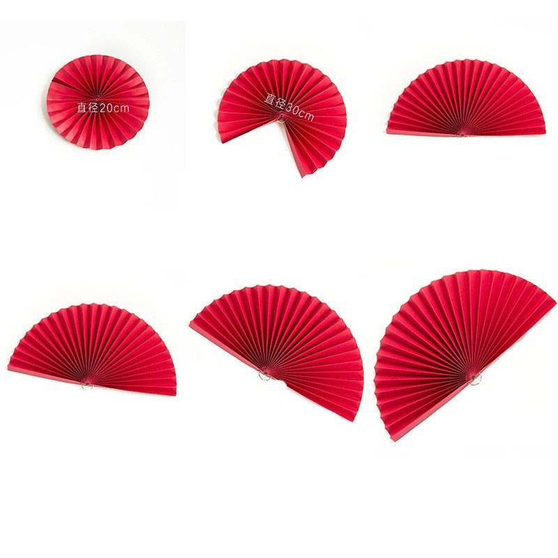 Ventilador de papel plegable de la boda ventilador de papel de la boda decoración de modelado de papel Flor de plomo de papel tallado accesorios suministros en el sitio accesorios de diseño