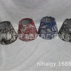 国境を越えた人気のE27/E14熱帯雨林刺繍生地テーブルランプシェード