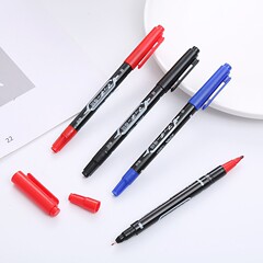 オーストラリア製ベビー用バルク両頭フックペン120本、アートマーカー、水性・油性カラーマーカー、ブラックハンドブック