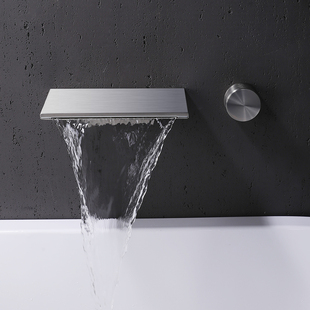 Hot and Cold Waterfall All-Copper Concealed Basin Faucet Bathroom Faucet Wall-Mounted Washbasin