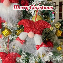 新しいクリスマスツリーペンダントクリスマス装飾スパンコール森老人クリスマスギフト顔のない人形