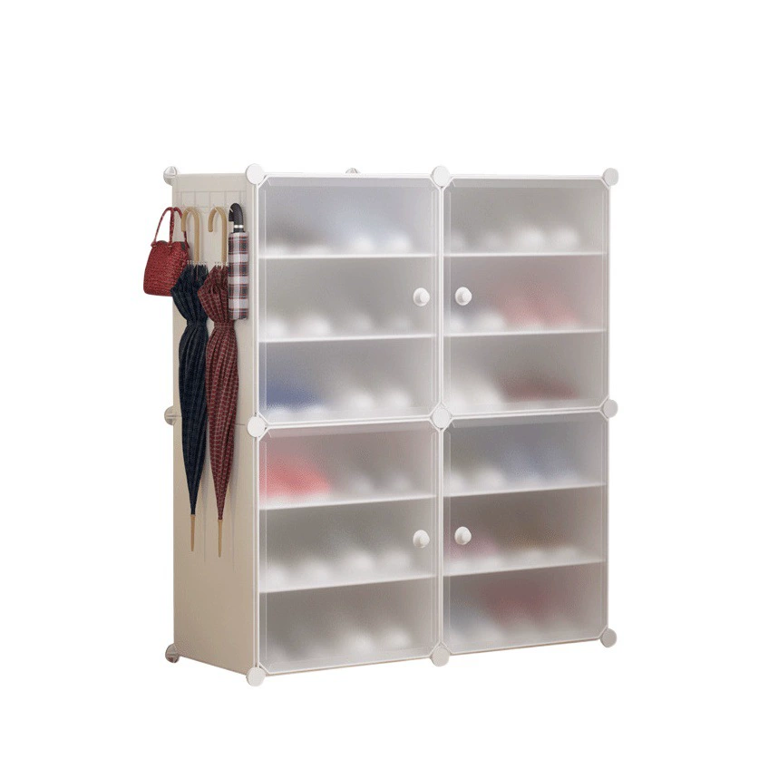 Прямые поставки с фабрики Современный многослойный шкаф для обуви для дома Экономичное общежитие Шкаф для хранения обуви Пластиковая комбинация Простой шкаф для обуви