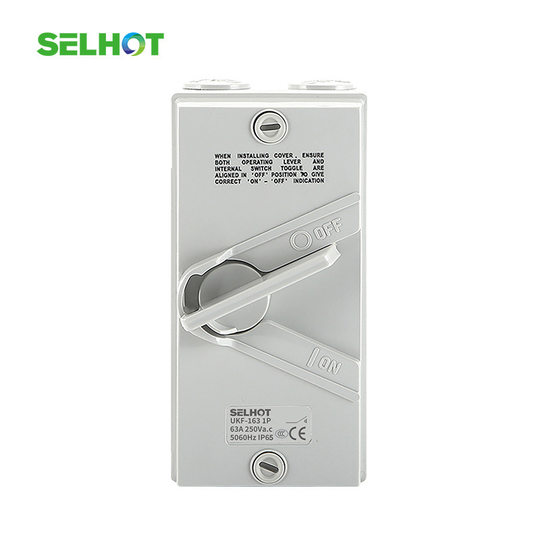 Industrial outdoor waterproof isolating switch single-phase three-phase 35A/63A/380V/440V fork switch 56ufk series
