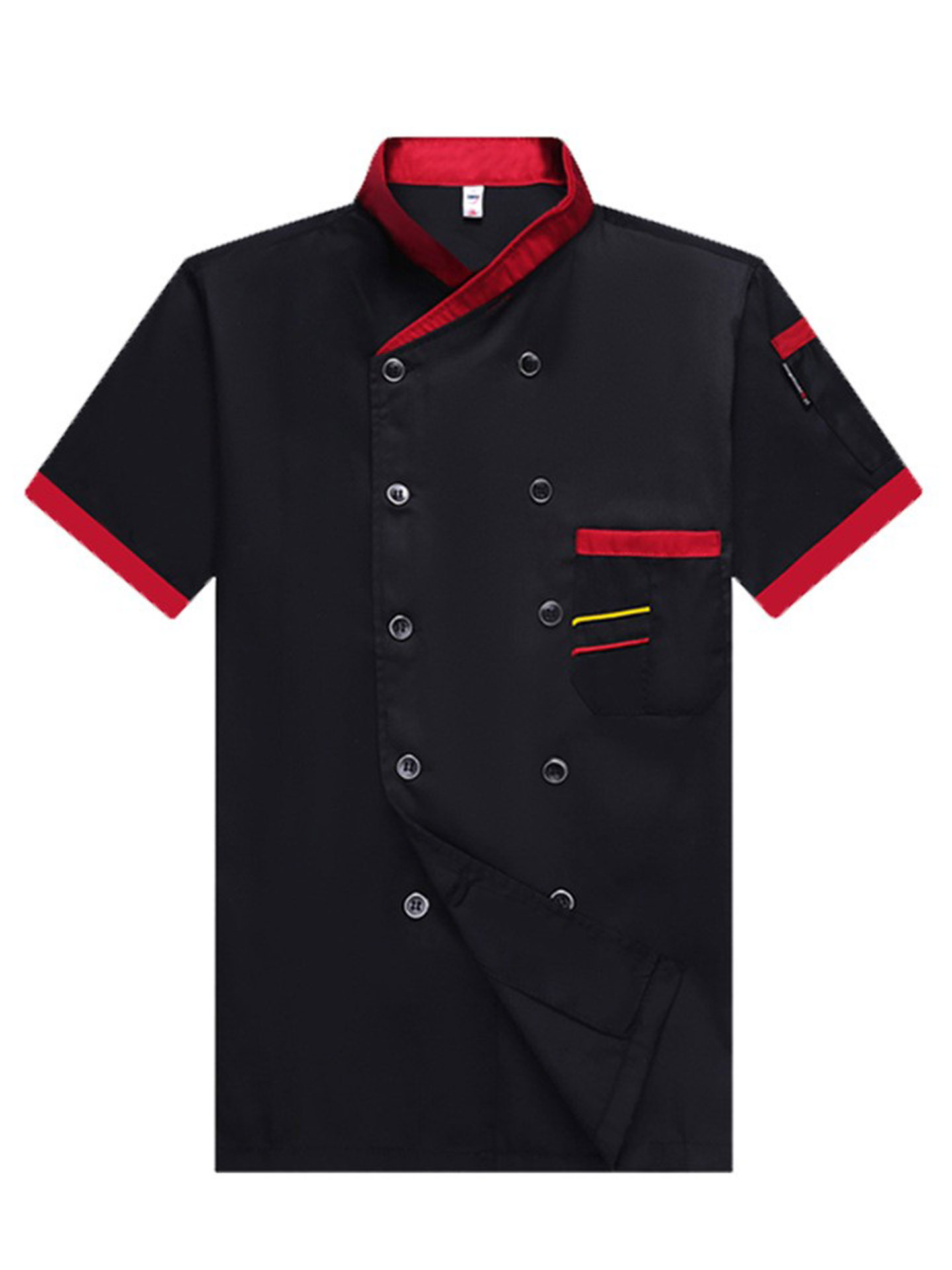 Ropa de chef de manga corta catering Hotel ropa de trabajo ropa de chef para hombres y mujeres restaurante occidental restaurante chef ropa de trabajo manga larga transpirable