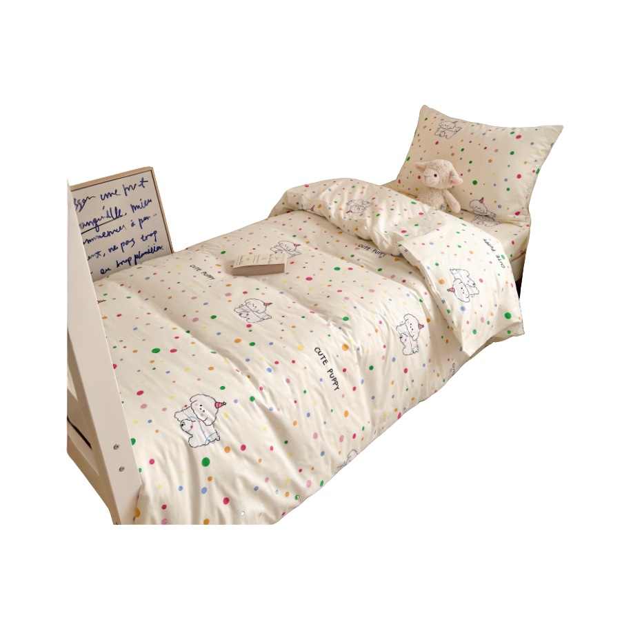 Cama de dormitorio de estudiantes universitarios de algodón de tres piezas tipo sábana de algodón funda de edredón especial litera individual