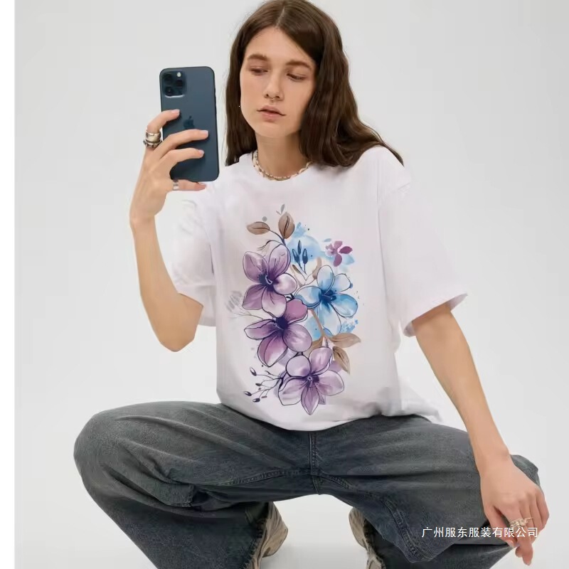 New Women's T-Shirts Made of Pure Cotton with Colorful Prints, Affordable and Stylish Casual Tops for Women
