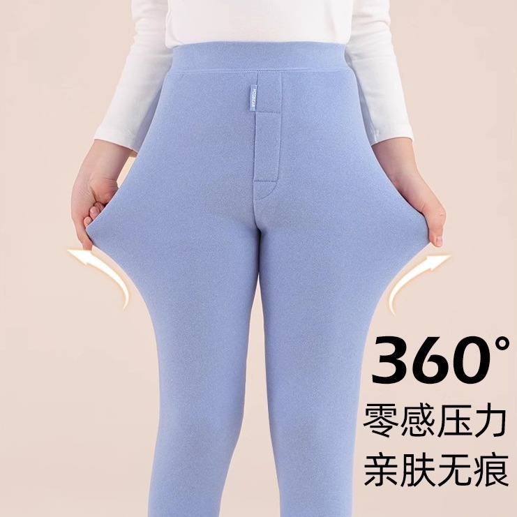 독일 벨벳 어린이 따뜻한 바지 소년 기모 두꺼운 가을 바지 소녀 면화 양모 바지 중 큰 어린이 내부 천둥 바지