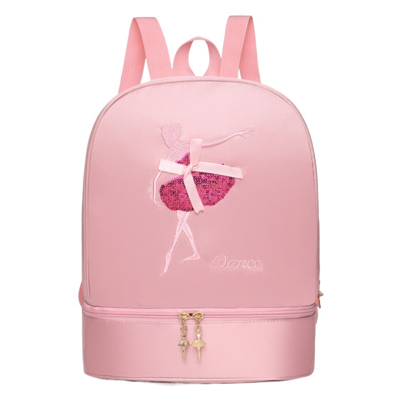 Bolsa de baile de los nuevos niños mochila de ballet Latino bolsa de la escuela chica princesa bolsa de baile almacén de zapatos independiente